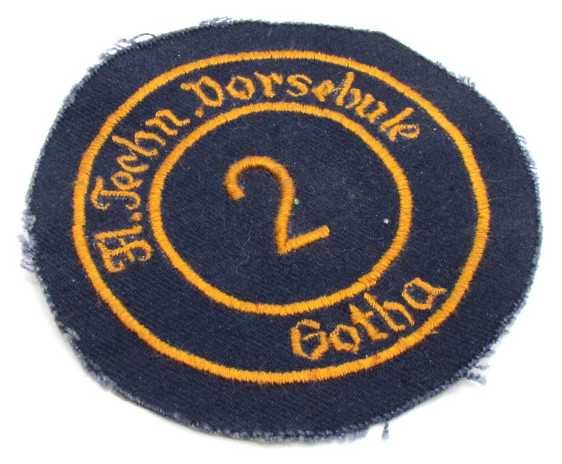 Flieger-HJ 'Fl. Tech.Vorschule Gotha 2' Arm Patch with RZM Label