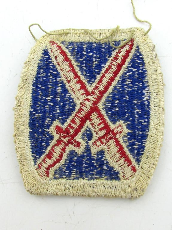 US WWII 10th Mountain Division Patch With Tab & Cap Pin