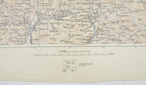 German Mapcard Drauburg und Mauthen Austria