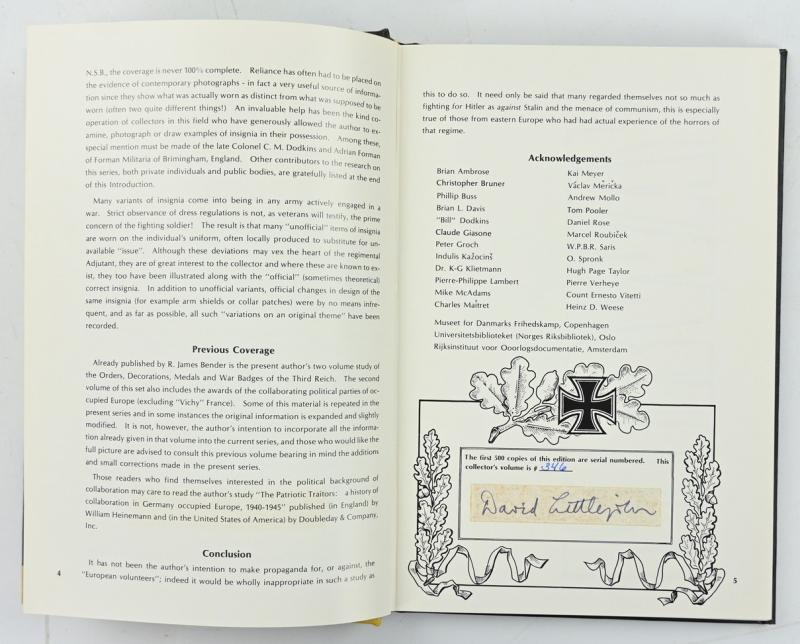 Collector's Book 'Foreign Legions of the Third Reich' Volume 1