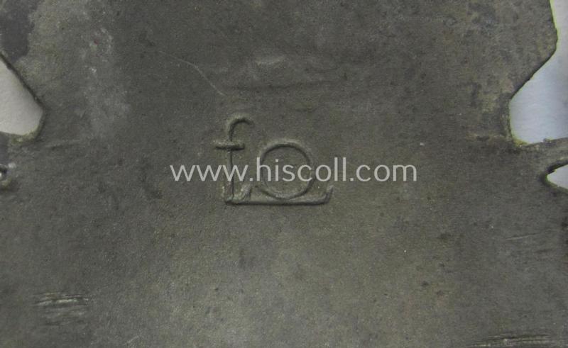 WH (KM) 'Flottenkriegsabzeichen' being zinc- (ie. 'Feinzink'-) based example by the 'Friedrich Orth'- (ie. 'FO'-) company