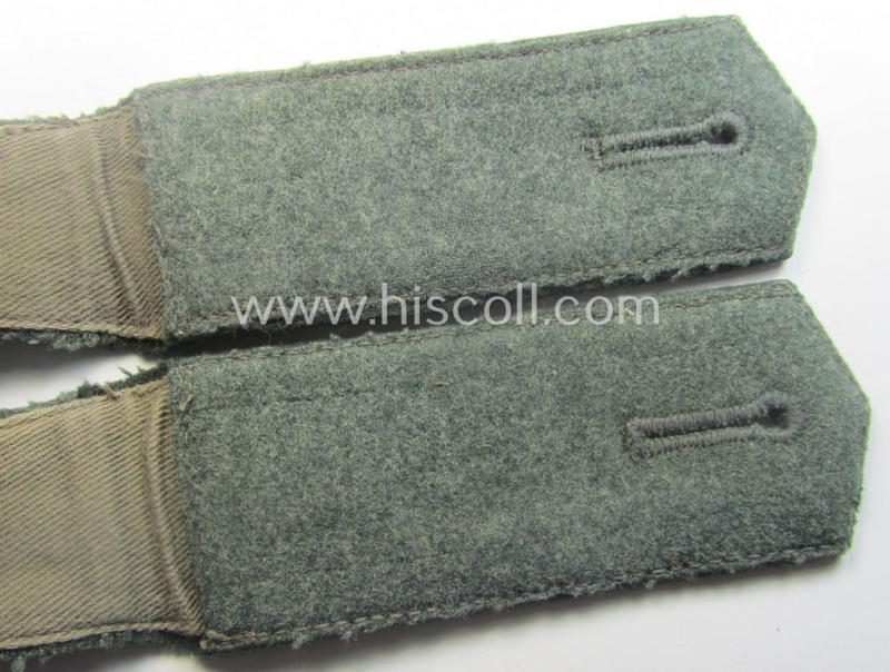 Pair of WH (Heeres) EM-type (ie. 'M36-/M40'-pattern- and 'pointed styled-') 'cyphered' shoulderstraps as was intended for usage by a: 'Soldat des Jäger-Rgts. 75'