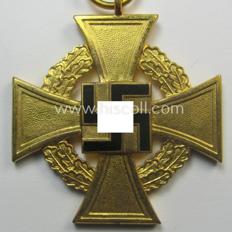'Treuedienst Ehrenzeichen 1. Klasse' (or: golden-class, civil loyal-service-medal as was intended for 40 yrs. of loyal service) being a nicely preserved and non-marked specimen