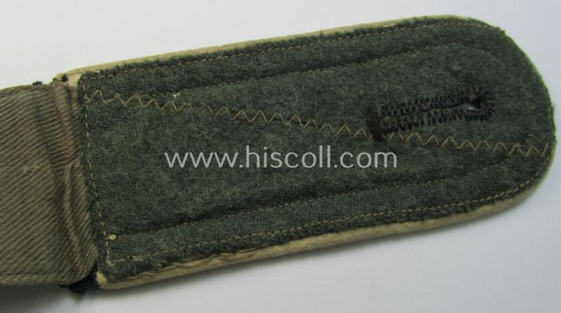 Neat - albeit single! - pre- (ie. early-war-) period- (ie. 'M36/M40'-pattern) 'cyphered' and rounded-styled WH (Heeres) NCO-type shoulderstrap as was intended for an: 'Unteroffizier u. Mitglied des Infanterie-Regiments 67'