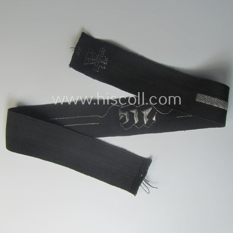 RAD (ie. 'Reichsarbeitsdienst') officers'-pattern, commemorative cuff-title (ie. 'Dienstärmelstreifen für Offiziere') depicting a capital 'W'-character (as was intended for commissioned-staff working on the various 'Westwall'-fortifications)
