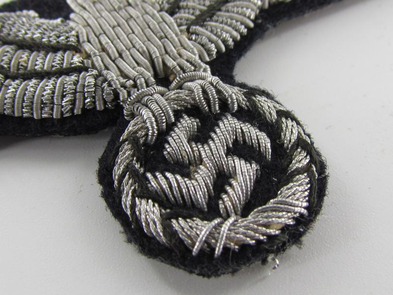 Army (Heer) Black Panzer Officer Bullion Breast Eagle...Rare