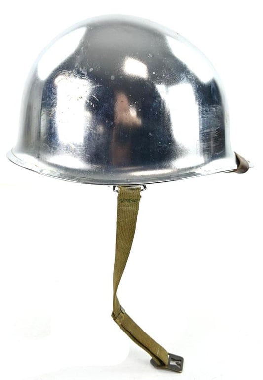 US WW2 Chromed Swivel Bale Helmet 'Schlueter'