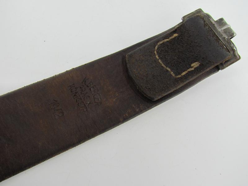 Wehrmacht Aluminum EM/NCO Police Buckle with Belt 1942