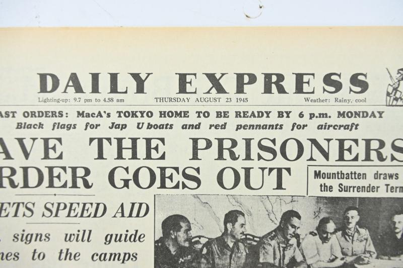 British WW2 Newspaper 'The Daily Express'