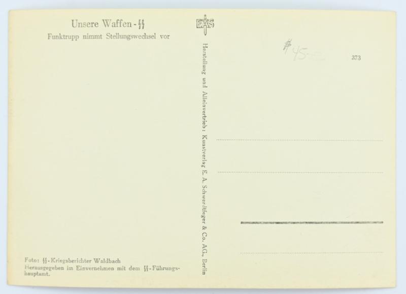 German Waffen-SS Kriegsberichter Postcard 'Unsere Waffen-SS'