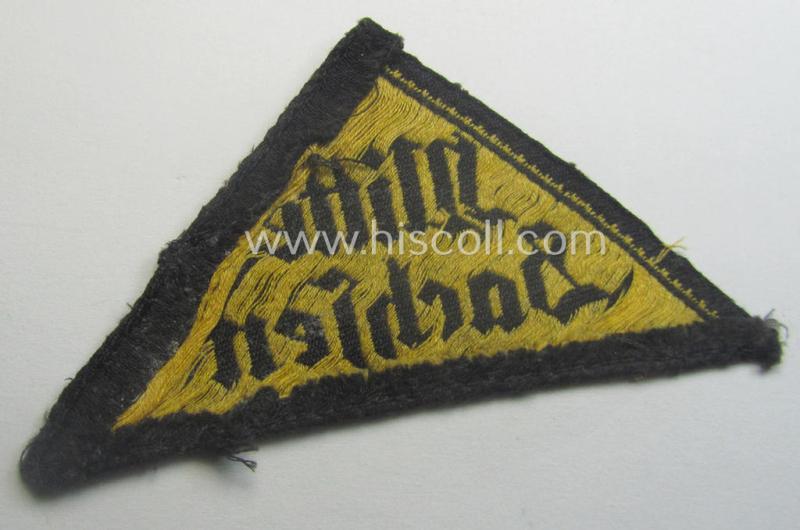 Early-pattern, 'HJ' ('Hitlerjugend') district-triangle (ie. 'Gebietsdreieck') entitled: 'Mitte Sachsen'