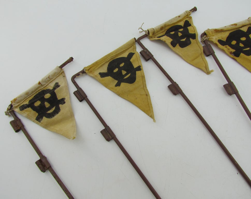 Wehrmacht Gas Warning Flags – Gaswarnfähnchen – Set of Six