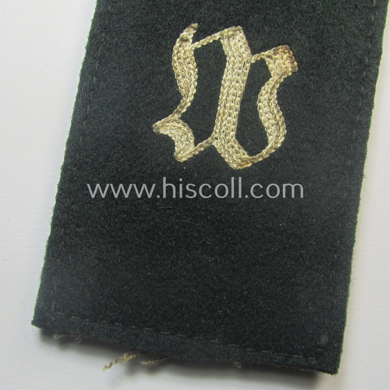 Superb - albeit regrettably single! - example of an early-period (ie. 'M36- o. M40'-pattern and pointed-styled), WH (Heeres) 'cyphered', NCO-type shoulderstrap as was intended for a: 'Soldat des Wachbatallions Berlin'