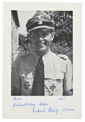 Signature of Waffen-SS DKiG Recipient 'Richard Schulze-Kossens'