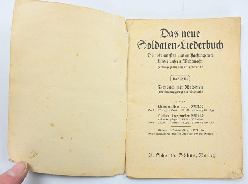 German WH Marching Songs Pocket Book
