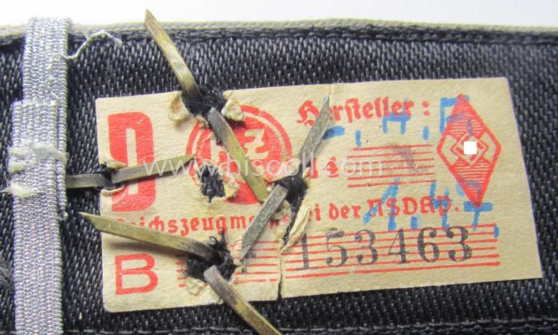Superb - fully matching albeit clearly used! - white-piped, so-called: 'Reiter-HJ' (ie. 'HJ-Streifendienst') shoulderstrap-pair for a: 'HJ-Oberstammführer' who was attached to the: 'Bann 130' (130 = 'Bann Dortmund')