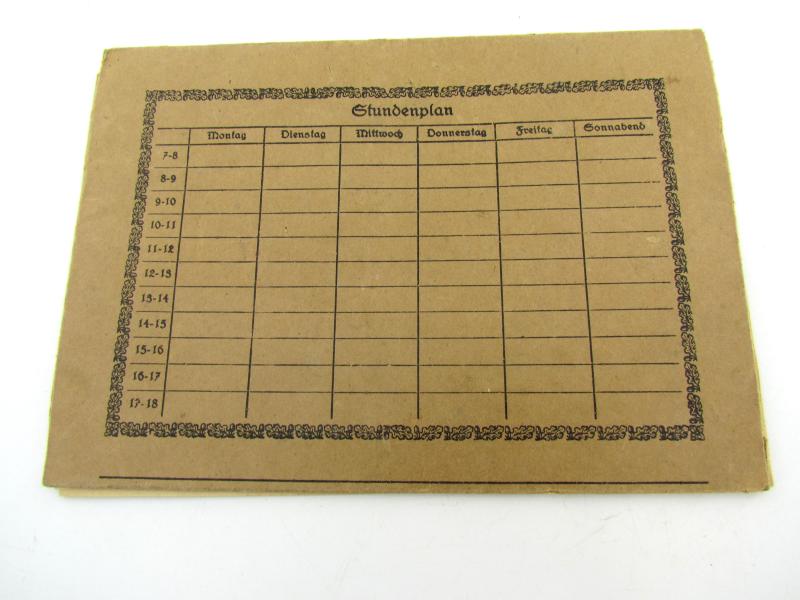 German WWII Era certificate booklet ( Zeugnisheft )