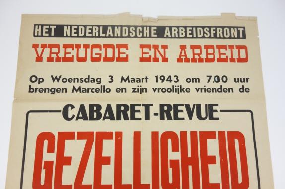 Dutch WW2 Poster " Gezelligheid in dezen tijd"
