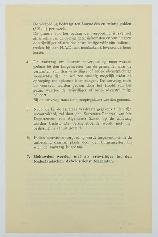 Dutch NAD Payment Information Form