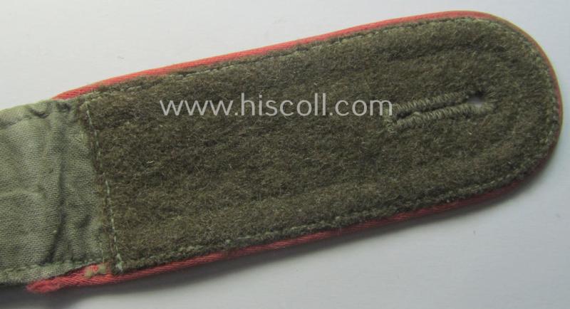 Single, WH (Heeres) 'tropical' NCO-type shoulderstrap: 'Unteroffizier der Panzer-Truppen'