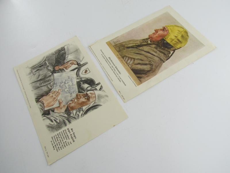 2x Portrait Photos German Pilots ( Willrich )