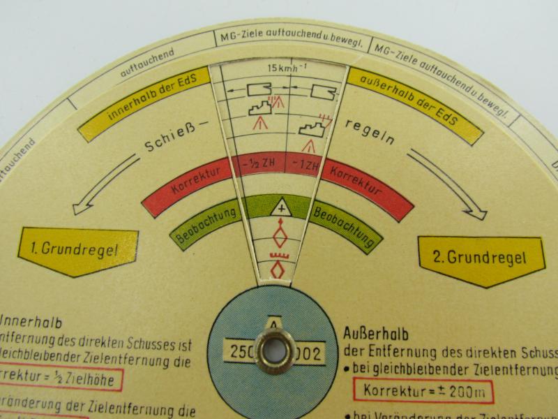 Wehrmacht Panzer shooting calculating disc...Rare!