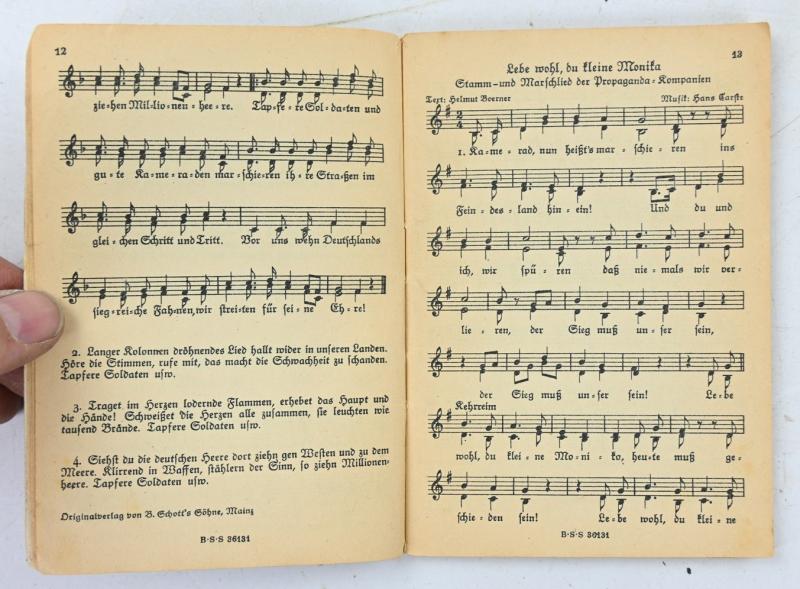 German WH Marching Songs Pocket Book
