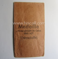 Empty 'Zellstoff'-based pouch as was intended for a...