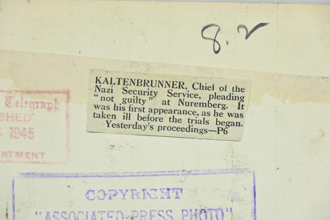 Allied Nuremberg War Trails Picture 'Ernst Kaltenbrunner'