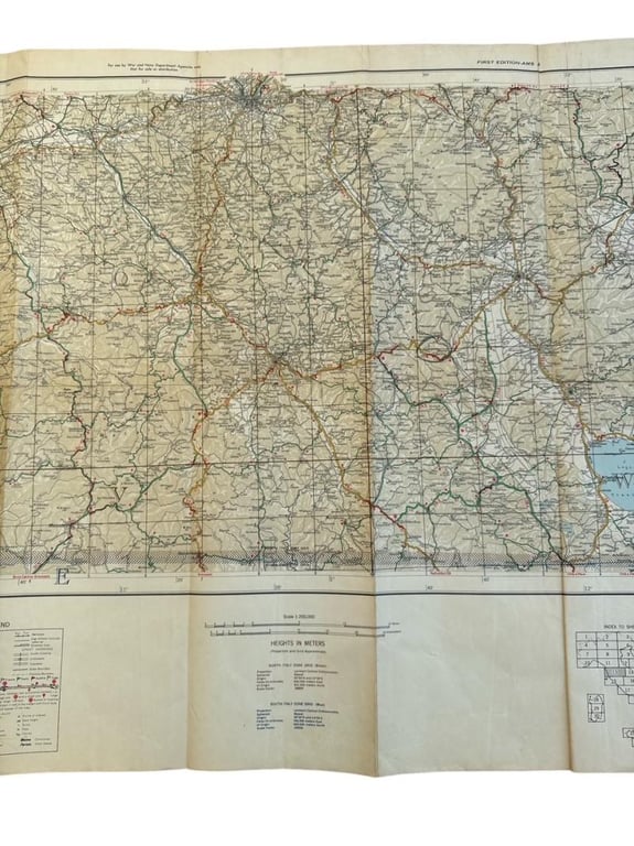 US WWII Road Map for the Italian Campaign ( Sheet nr 13 )