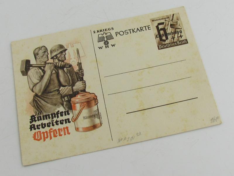 (Postcard) Winterhilfswerk (WHW) Kämpfen Arbeiten Opfern
