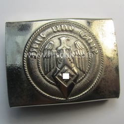 HJ (ie. 'Hitlerjugend') nickle-chrome-based belt-buckle being a non-maker-marked...