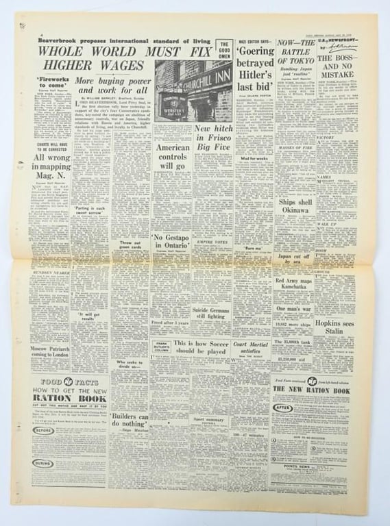 British WW2 Newspaper 'Daily Express'