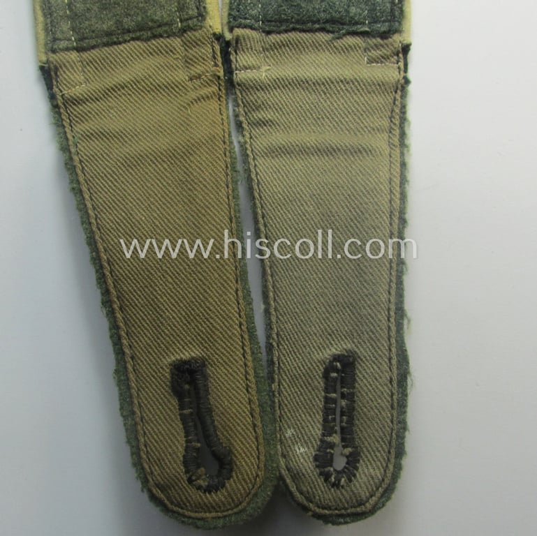 Moderately used- and/or worn - fully matching and rarely encountered! - pair of WH (Heeres), early-war-period (ie. 'M36 o. M40'-pattern styled-) EM-type shoulderstraps as intended for an: 'Unteroffizier eines Inf.-Rgts. der “Grossdeutschland”-Div.'