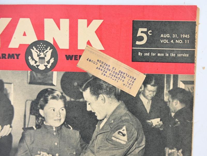 US WW2 Yank Magazine August 31st, 1945