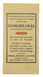 US WW2 Sulfanilamide Package