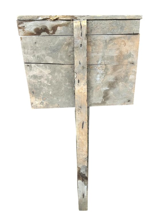 Wooden Sign 'Achtung Blindgänger Lebensgefahr'