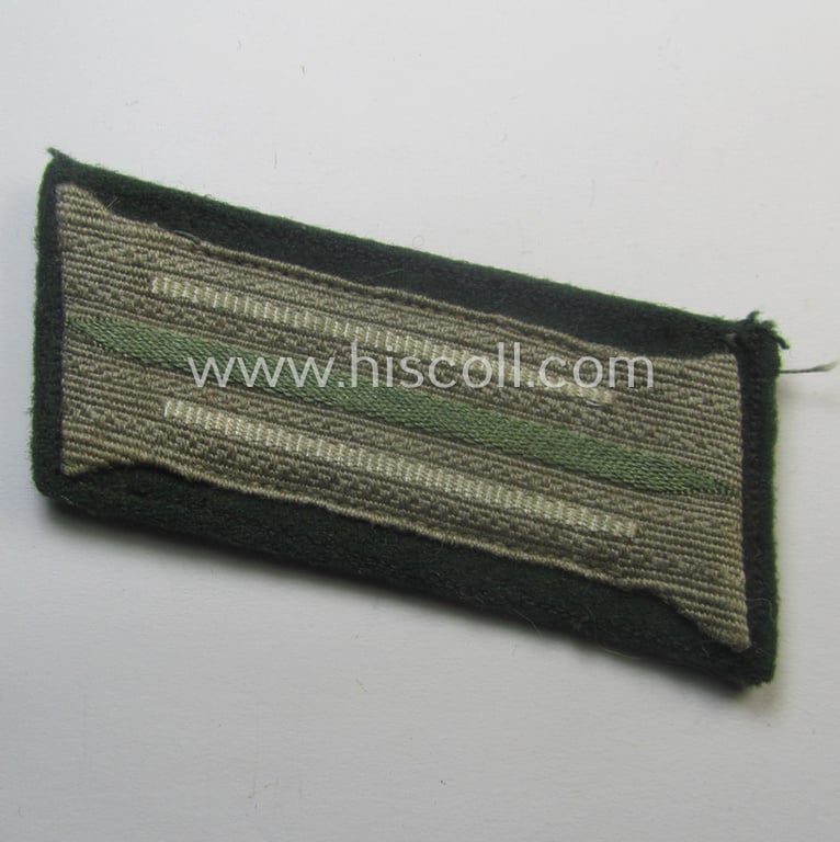 Fully matching pair of pre- (ie. early-war-) period WH (Heeres) 'M36' (ie. 'M40'-) type collar-patches (ie. 'Einheitskragenspiegel') as piped in the white-coloured branchcolour as intended for usage by a: 'Soldat der Infanterie-Trpn.'
