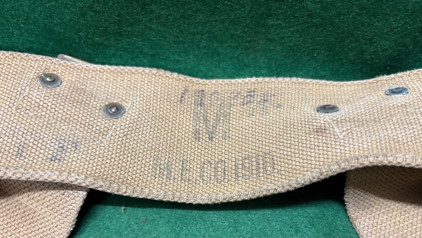 1908 Pattern Web Equipment Waistbelt dated 1910