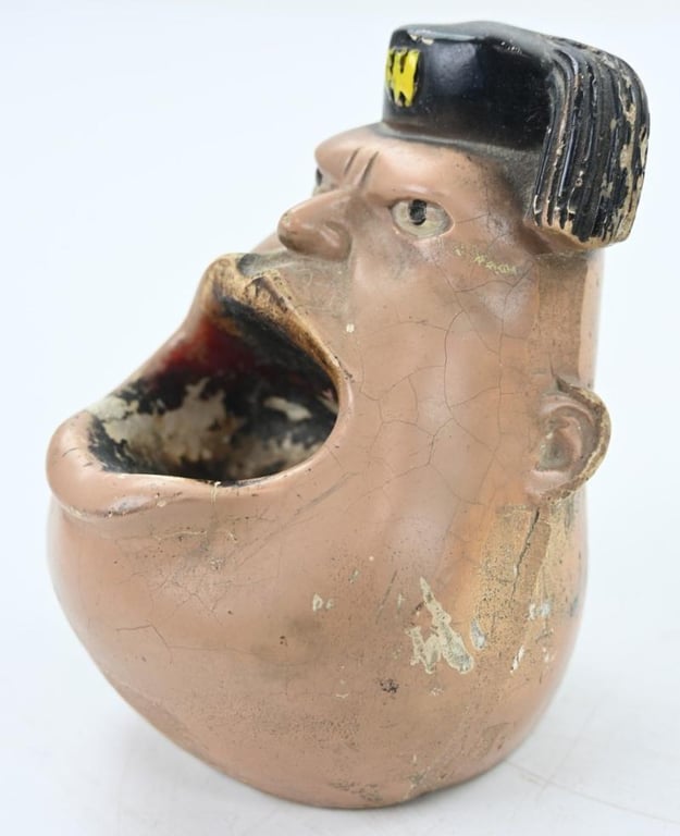 Allied WW2 Mussolini Ashtray 1942