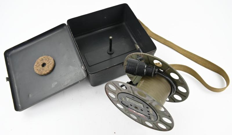 German WH Radio/ Transmitter Extension Cable Reel in Carrying Case