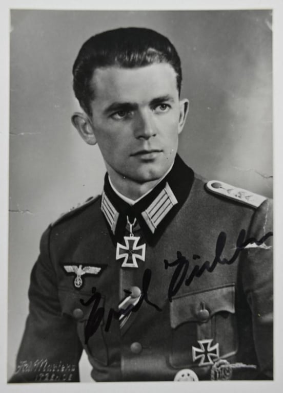 Signature of Wehrmacht Heer KC Recipient 'Erich Eichler'