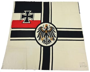 German WW1 Imperial War Flag captured by the...