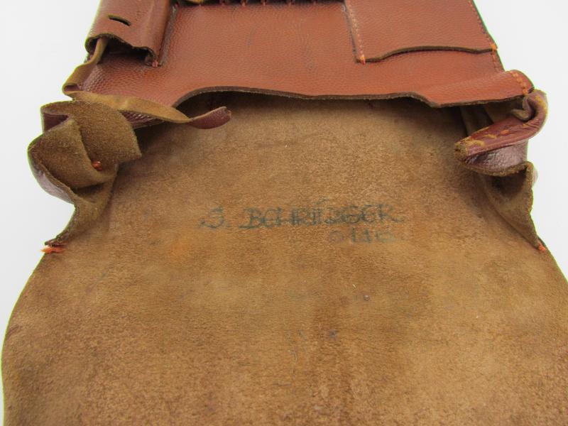 Wehrmacht Brown Leather Map Case-Meldetasche