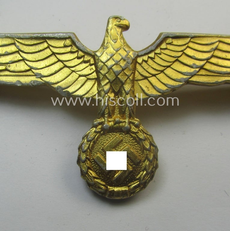 WH (KM) bright-golden-toned, light-weight- (ie. aluminium-) based breast-eagle ('Brustadler') being a neatly 'M'- (ie. 'Maedicke'-) marked example