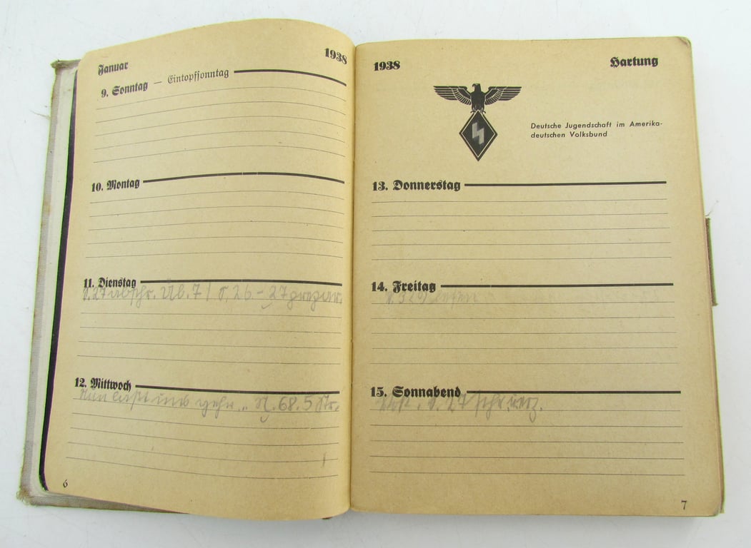Der Merker 1938 – Jugendjahrbuch des VDA – Personally Used & Filled-In Example