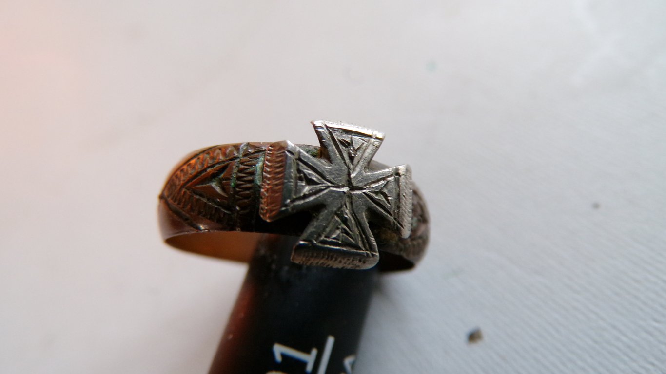 WWI German Iron Cross Trench Art Ring