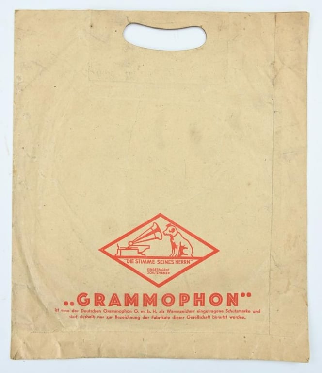 German Third Reich DRGM Music Record Bag