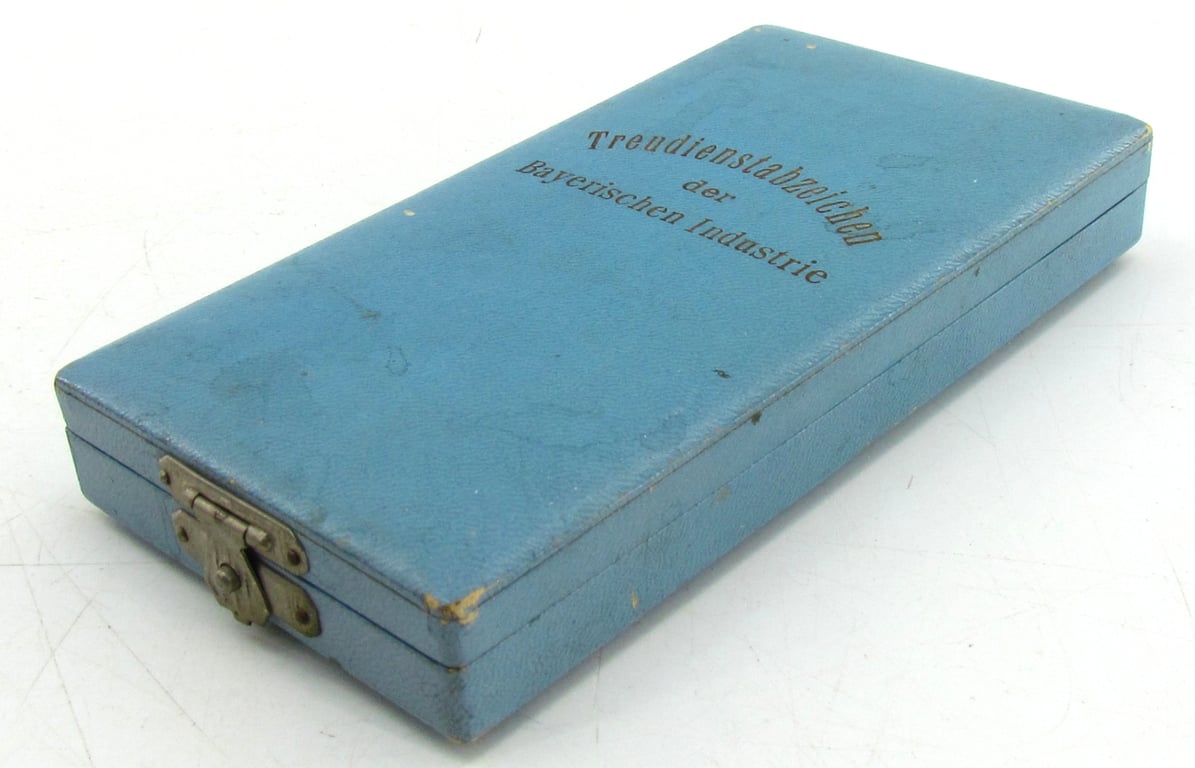 Treudienstabzeichen der Bayerischen Industrie + miniature + etui