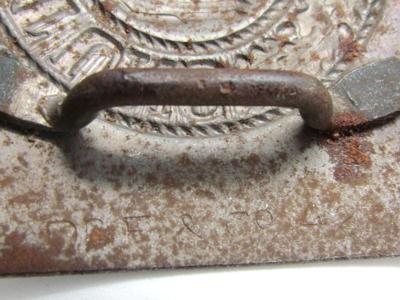 RARE Wehrmacht (Heer) steel belt buckle by Dr. Franke & Co 1942 in silver